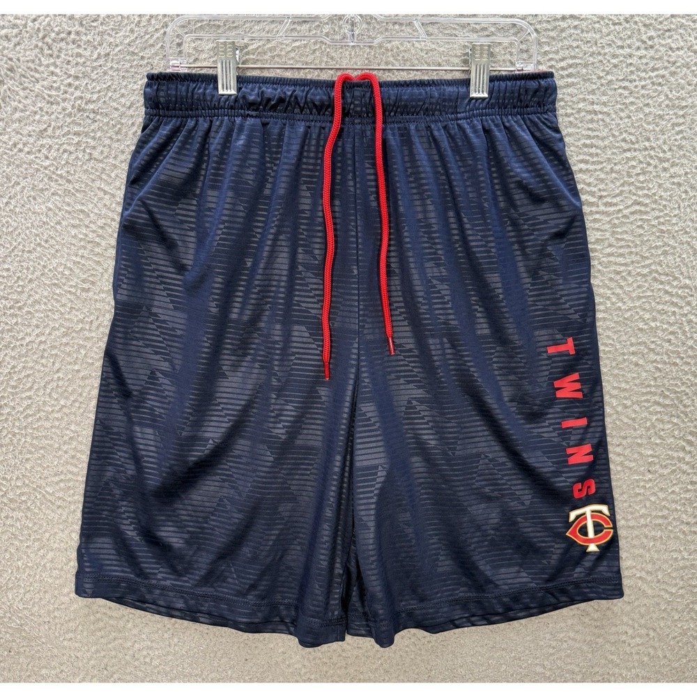 Minnesota Twins‎ Shorts Adult Large Blue Red Performance Majestic MLB Baseball